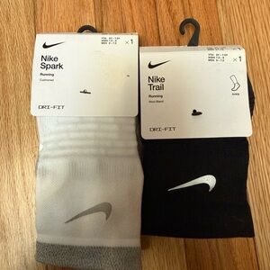 Nike Spark and Trail Running Socks - Black and White two pack